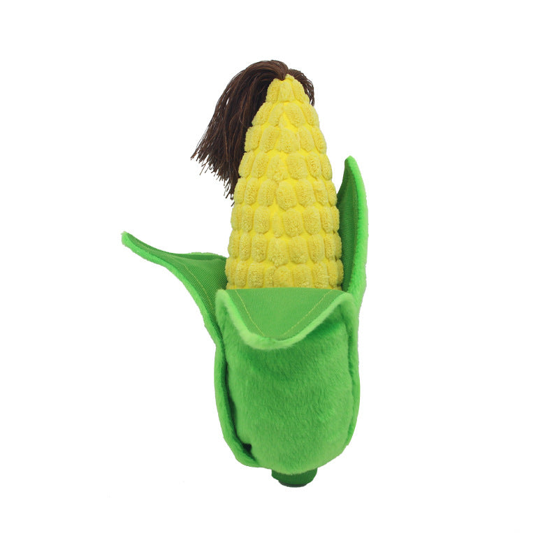 Pet Plush Sound Toys Fruits and Vegetables Dogs and Cats Educational Toys Supplies Cactus, Corn, Eggplant