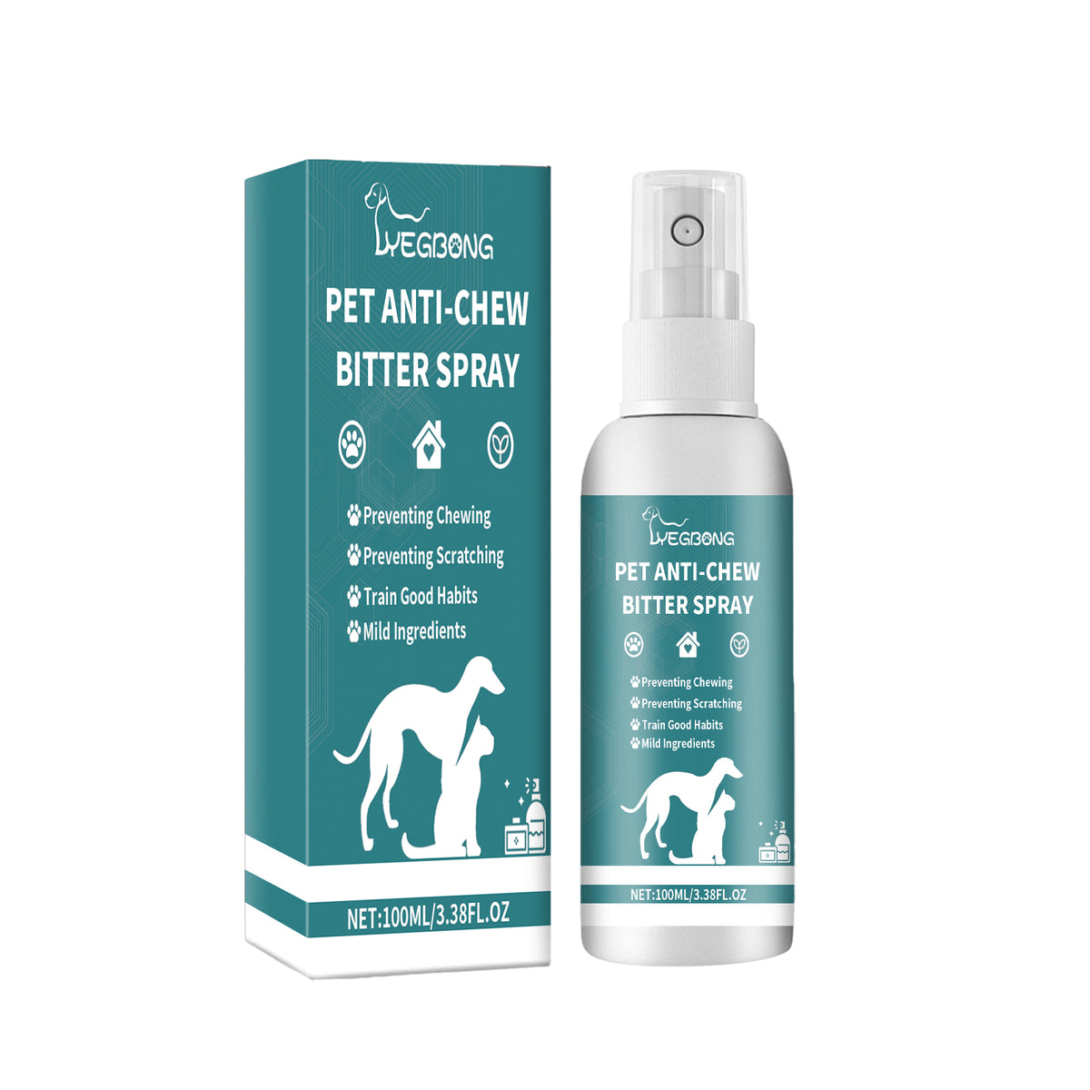 Spray Corrector para Mascotas. Antiarañazos y Antimuerdos para Sofás y Muebles