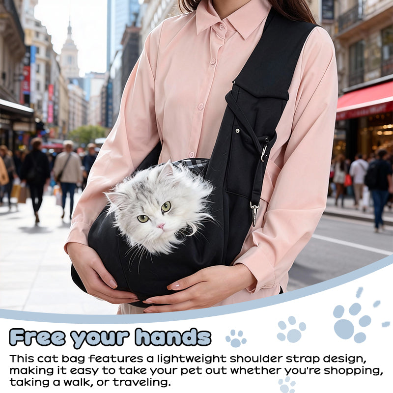 Bolsa Transportín Portátil para Perros y Gatos Pequeños hasta 7,5 kg - Bandolera Ligera para Viajes, Senderismo y Uso al Aire Libre