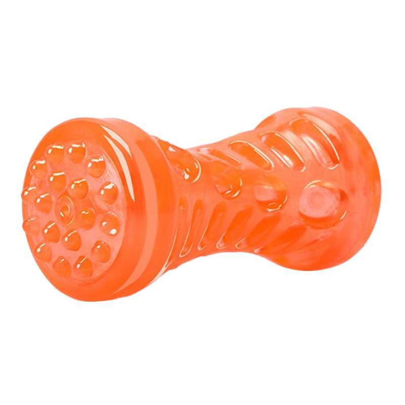 Juguete Hueso de Goma TPR para Perros | Sonido, Resistente y Limpiador de Dientes