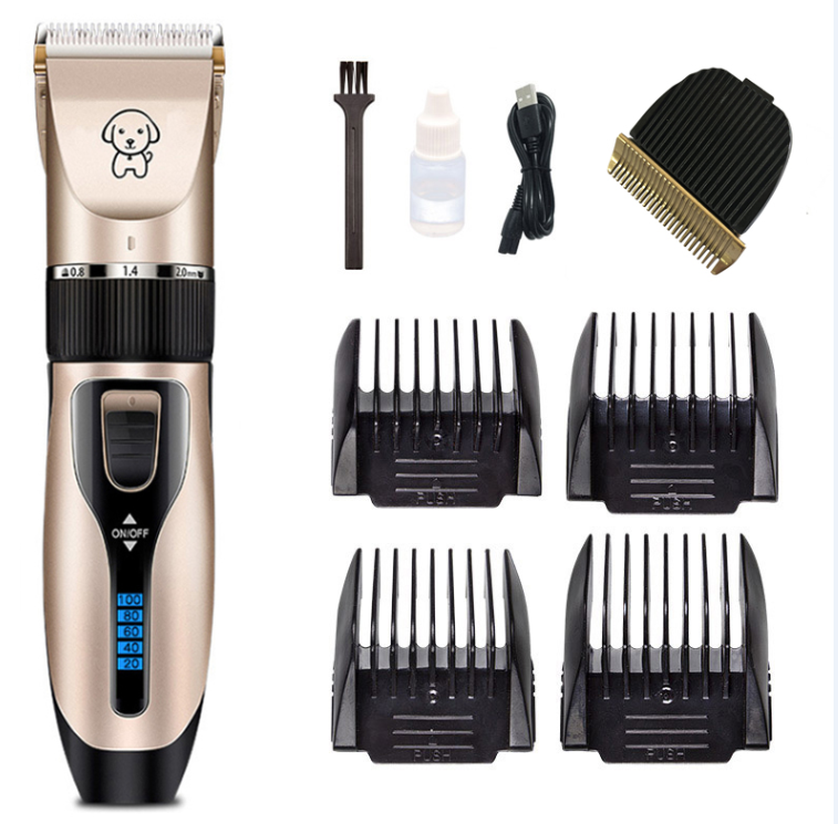 Cortadora de Pelo USB Recargable para Perros y Gatos. Silenciosa. Kit de Grooming Profesional
