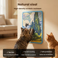 Cats Scratch Board Jute Vertical Wall-Mounted Cat Scratcher Durable Non-Shedding Pet Cat Claw Board