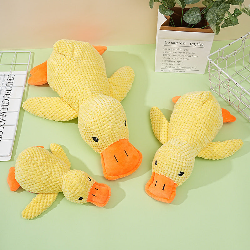 Pato de Peluche con Sonido para Perros y Gatos | Limpieza Dental y Mordedor | 3 Tallas