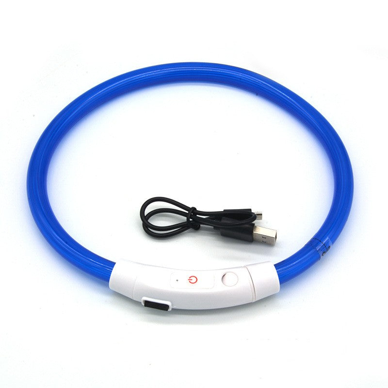 Collar LED Luminoso para Perros con Carga USB