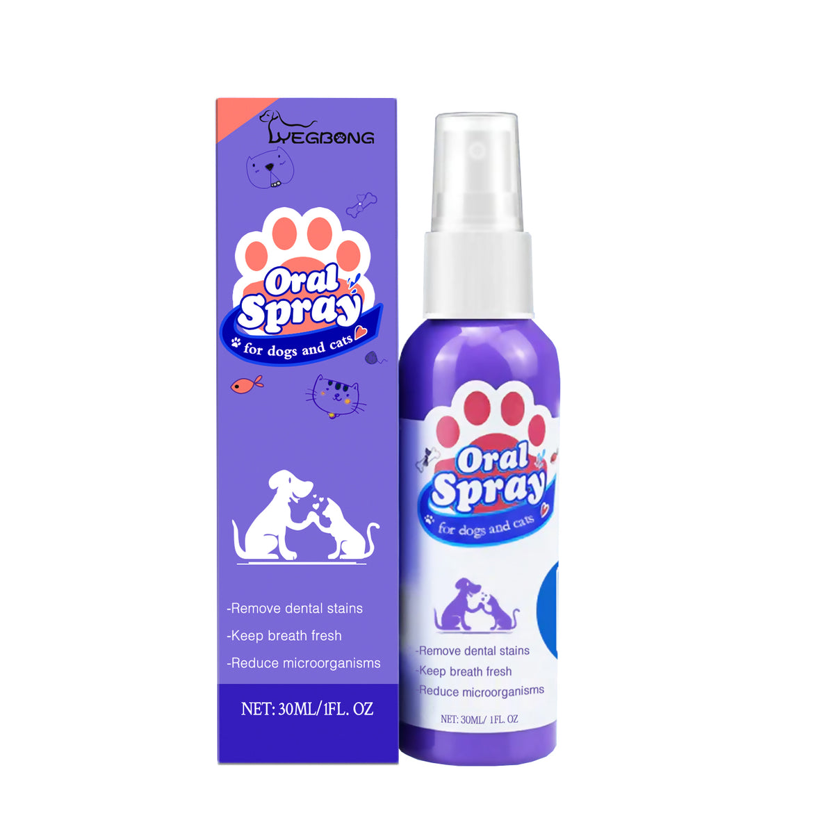 Spray Dental para Perros y Gatos. Elimina Sarro y Refresca el Aliento