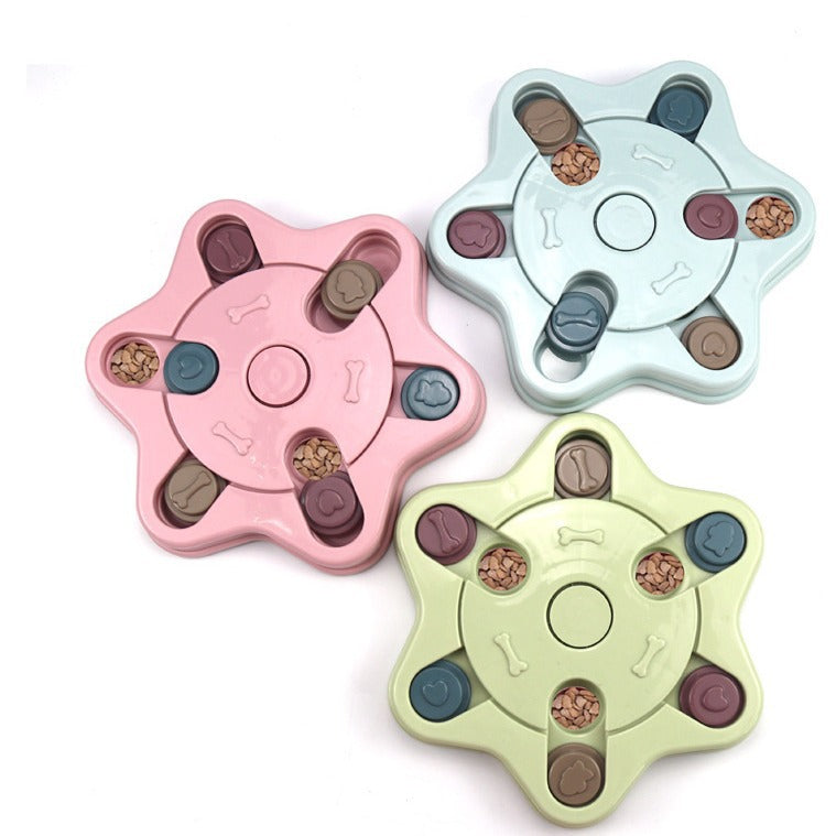 Comedero Lento Interactivo para Perros. Puzzle Antiansiedad y Antiataques de Apetito