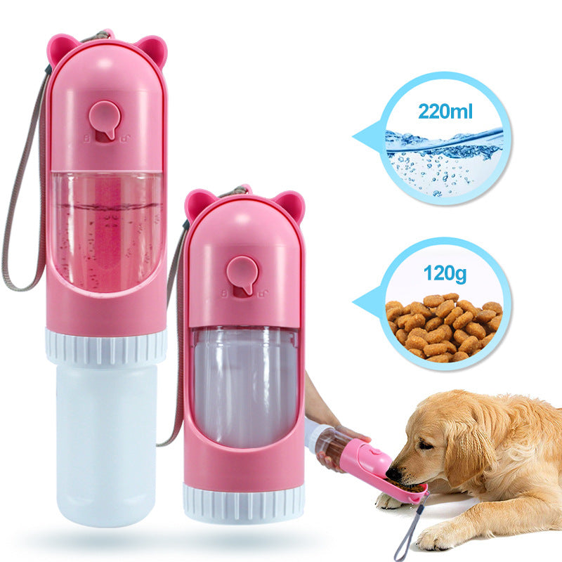 Taza Portátil 2 en 1 para Mascotas. Agua y Comida para Viajes y Exterior.