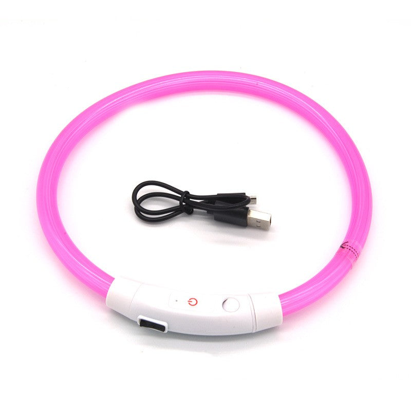 Collar LED Luminoso para Perros con Carga USB