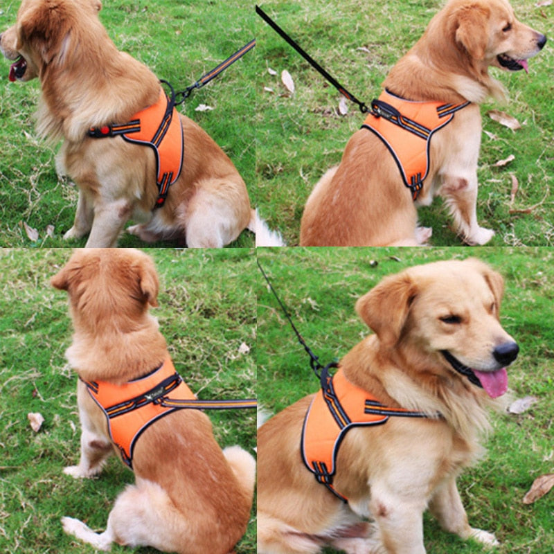 Arnés Transpirable para Perros Medianos y Grandes. Reflectante, Sin Tirones