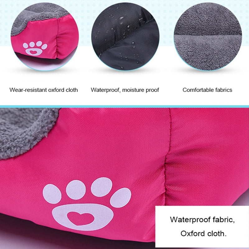 Cama de forro polar suave y acogedora para mascotas