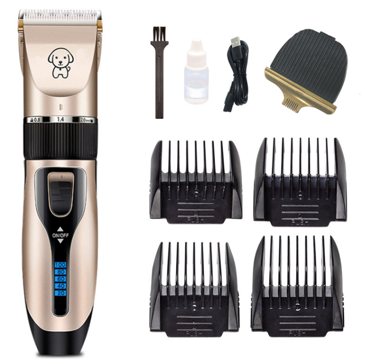 Cortadora de Pelo USB Recargable para Perros y Gatos. Silenciosa. Kit de Grooming Profesional