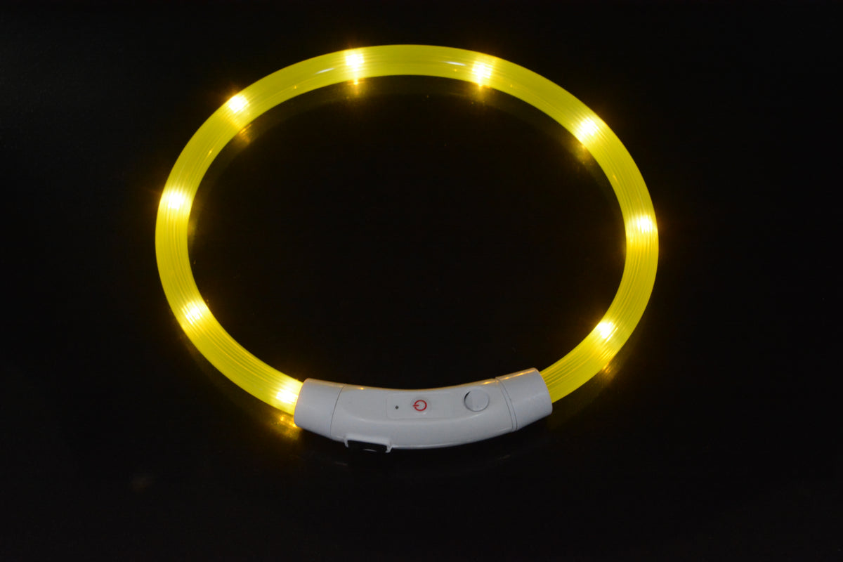 Collar LED Luminoso para Perros con Carga USB