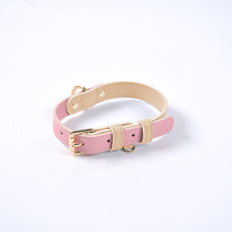 Collar de Cuero Genuino para Perros y Gatos