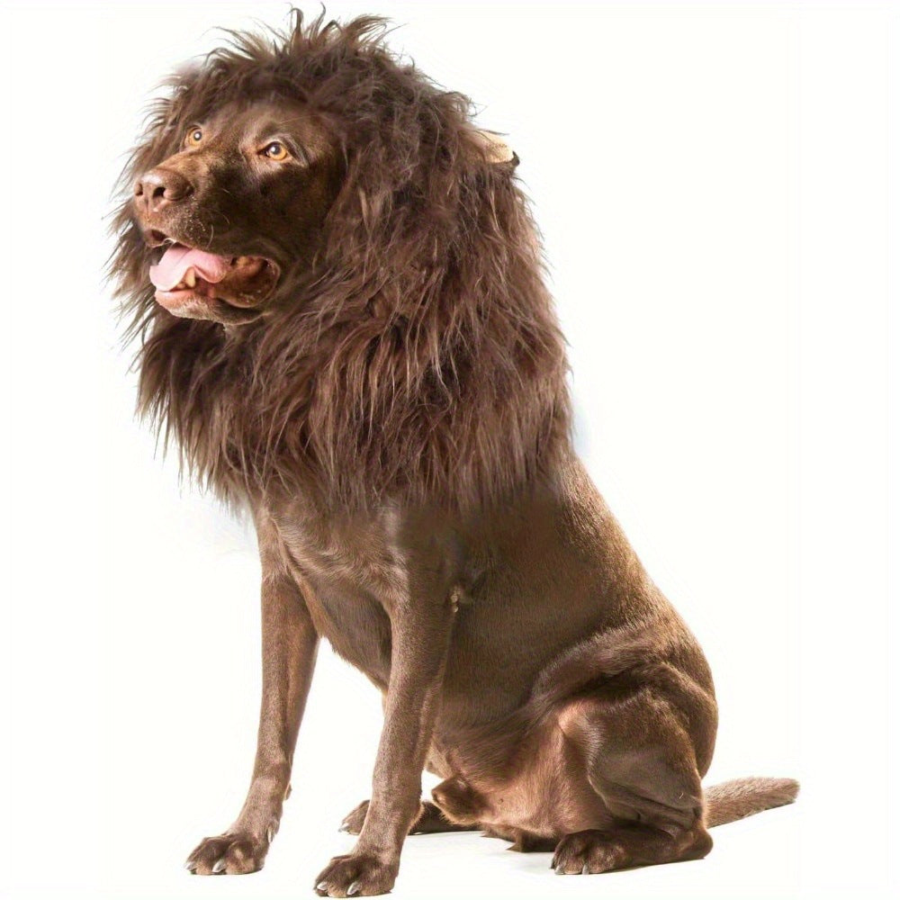 Máscara de León con Orejas para Mascotas. Disfraz Divertido para Perros y Gatos