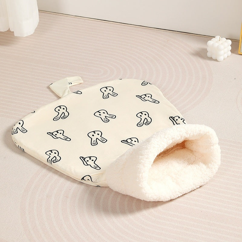 Cama Nido con Túnel para Mascotas - Cálida y Semi-cerrada