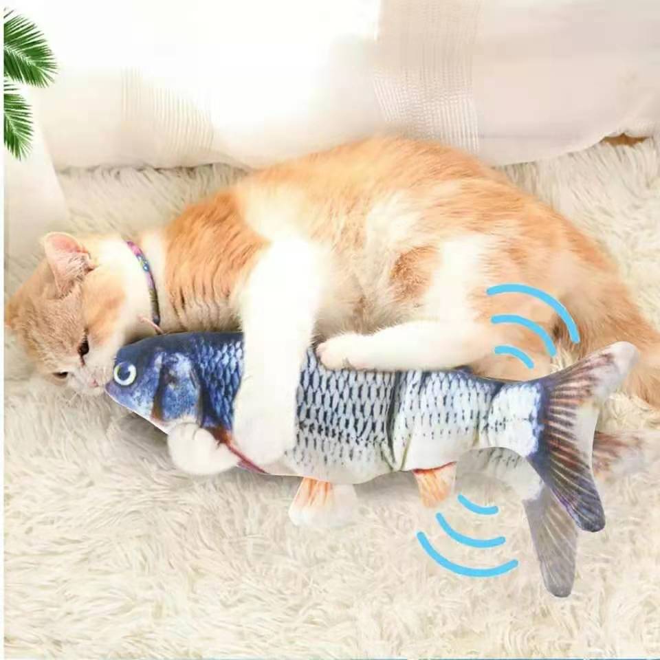 Pez Interactivo con Carga USB para Gatos