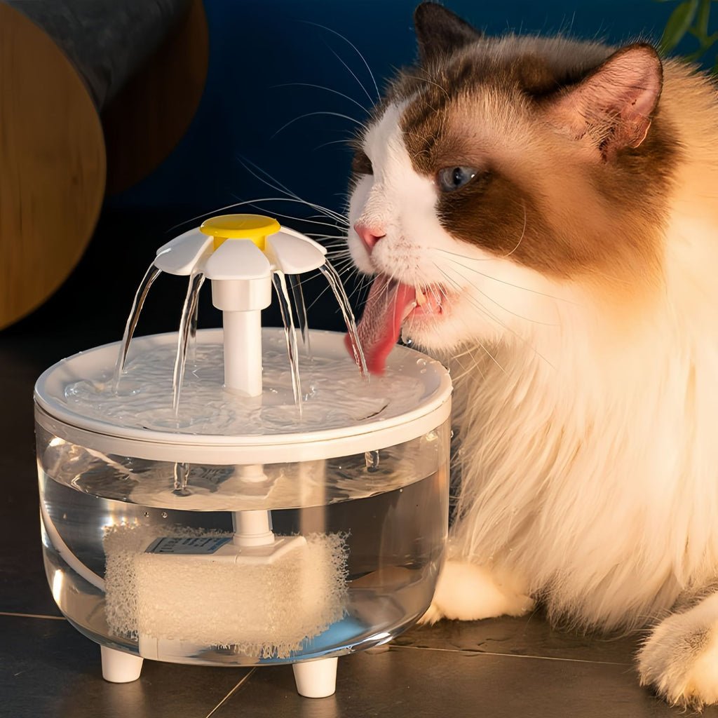 Fuente de Agua para Mascotas 1200ml. Filtro Automático. Gatos y Perros