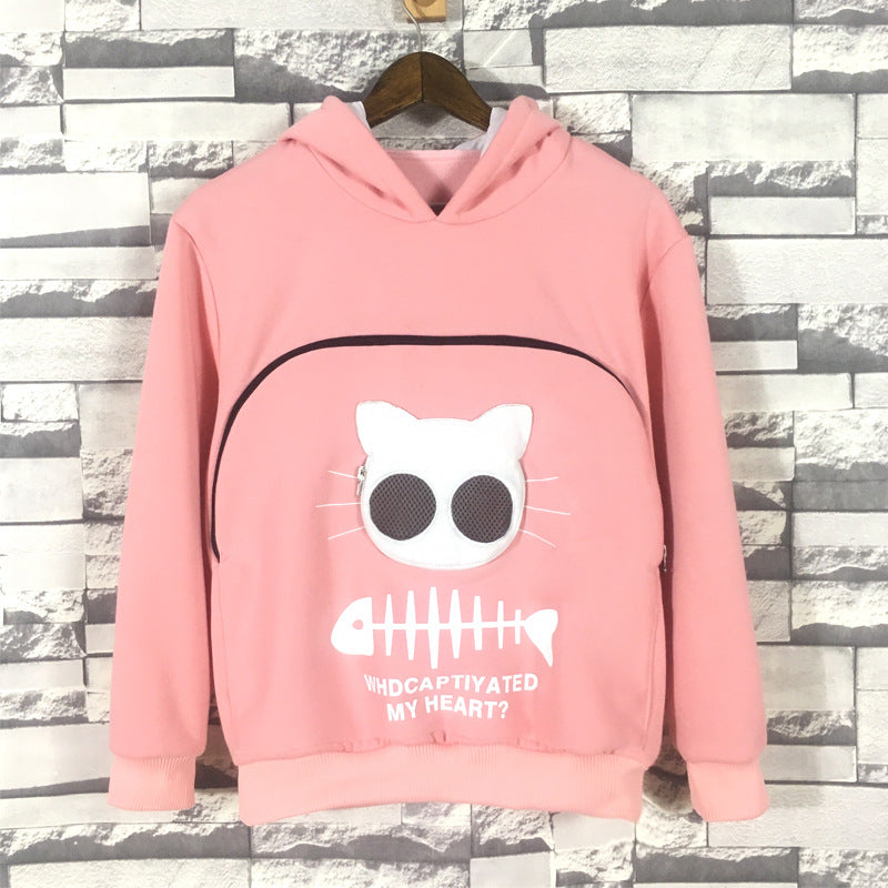 Sudadera Canguro Portabebés para Mascotas - Lleva a tu Gato o Perro Contigo