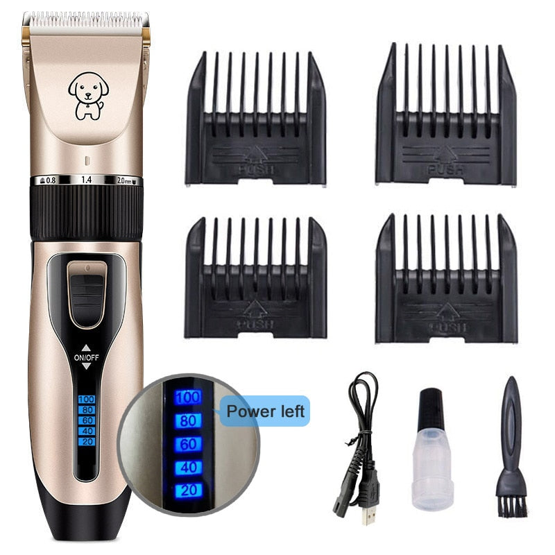 Cortadora de Pelo Profesional USB para Gatos y Perros. Silenciosa y Recargable. Kit de Grooming