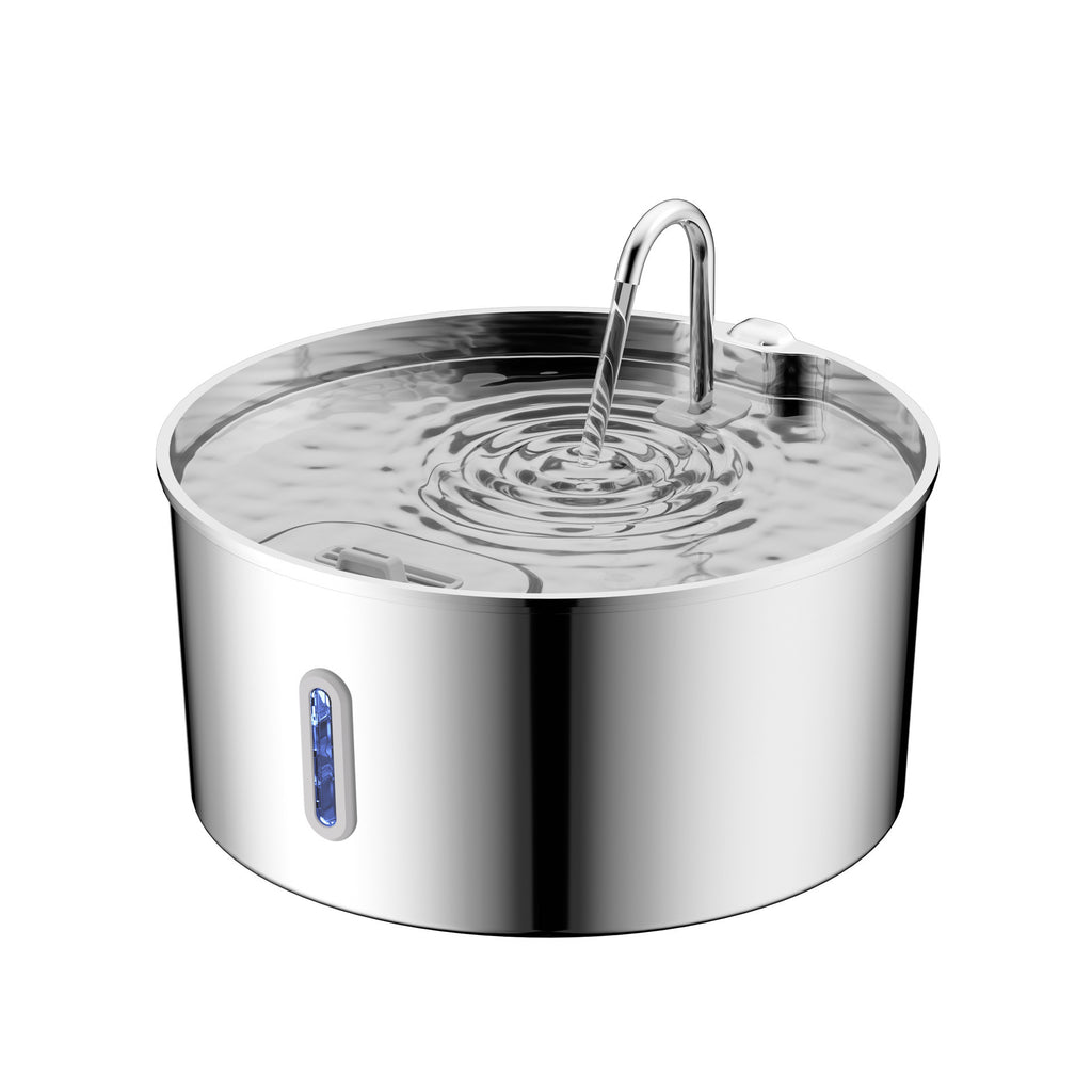 7L Stainless Steel Water Fountain for Dogs and Cats