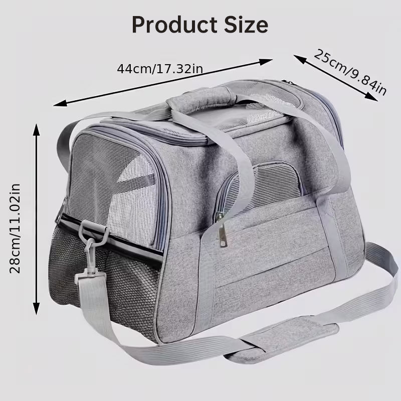 Bolsa Transportadora Plegable y Expandible para Mascotas | Malla Transpirable | 9 Colores
