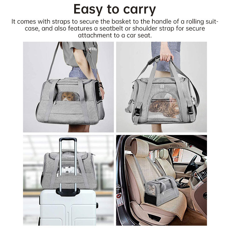 Bolsa Transportadora Plegable y Expandible para Mascotas | Malla Transpirable | 9 Colores