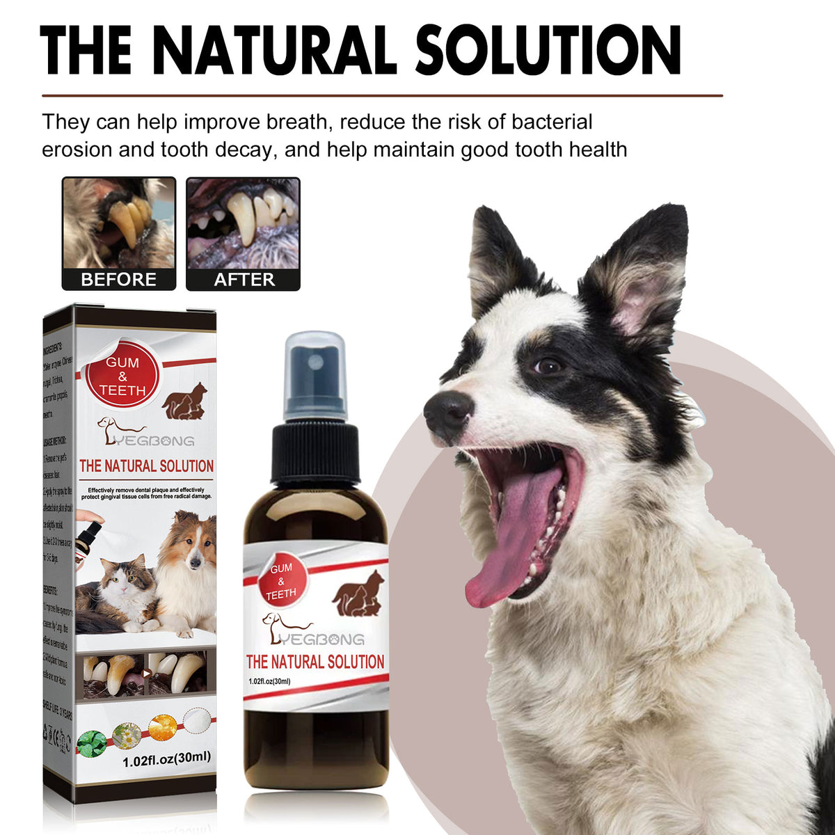 Spray Dental para Mascotas - Elimina Sarro y Mal Aliento