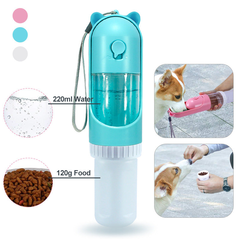 Taza Portátil 2 en 1 para Mascotas. Agua y Comida para Viajes y Exterior.
