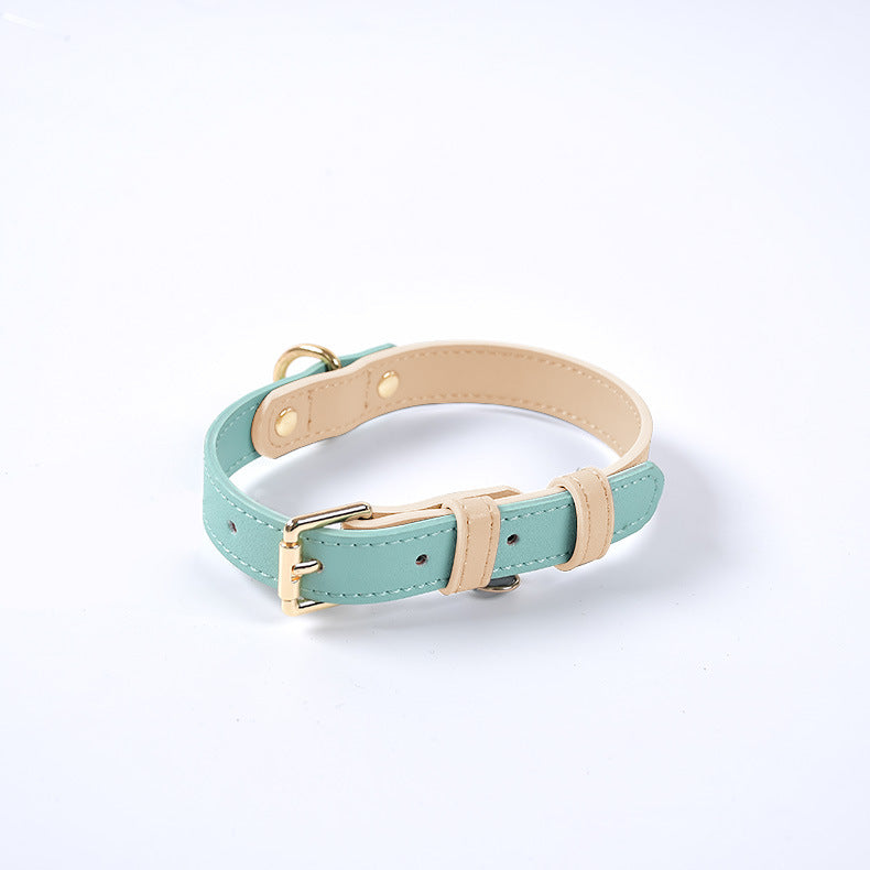 Collar de Cuero Genuino para Perros y Gatos
