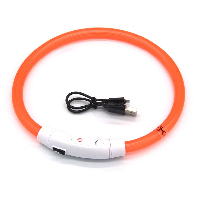 Collar LED Luminoso para Perros con Carga USB