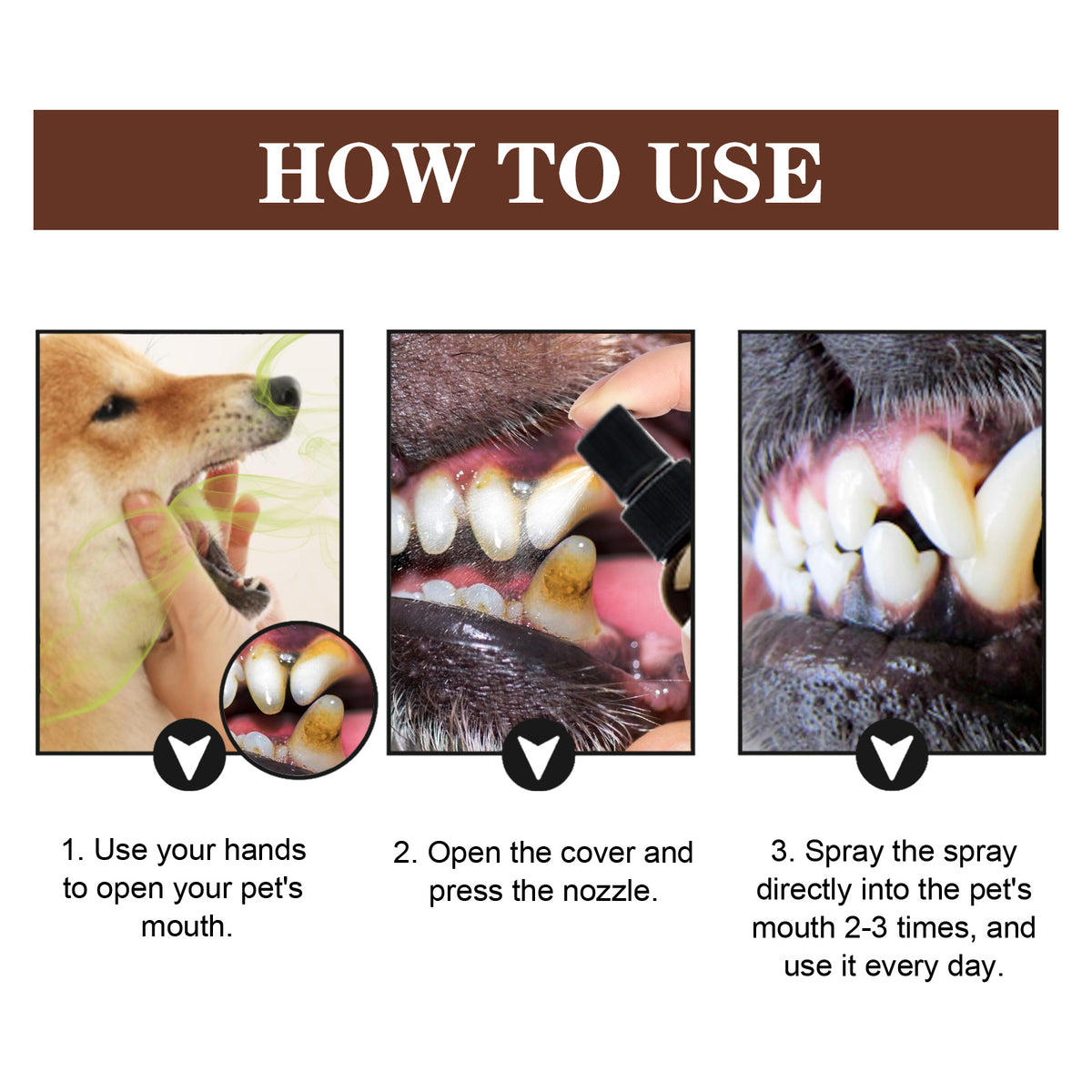 Spray Dental para Mascotas - Elimina Sarro y Mal Aliento