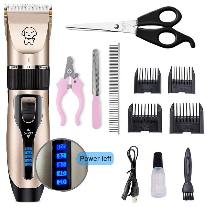 Cortadora de Pelo Profesional USB para Gatos y Perros. Silenciosa y Recargable. Kit de Grooming