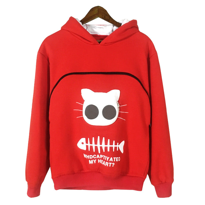 Sudadera Canguro Portabebés para Mascotas - Lleva a tu Gato o Perro Contigo