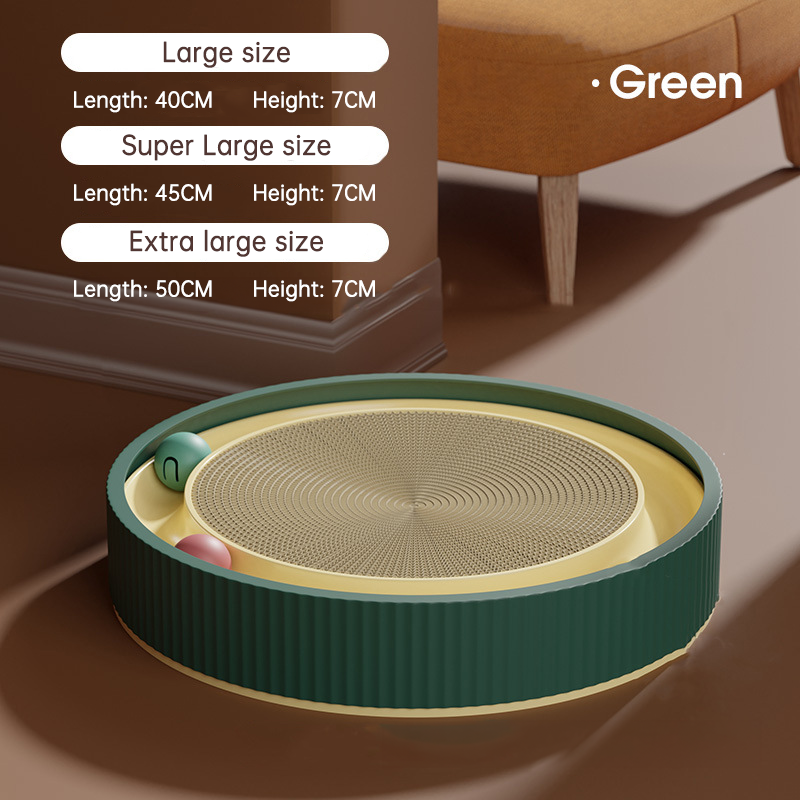 Multi Function Round Cat Scratching Board with Ball Toy Cat Scratcher Funny Sharpen Nails Scraper Can Replace Nest for Cats