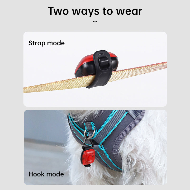 Luz de Seguridad LED con Carga USB para Mascotas - 3 Modos