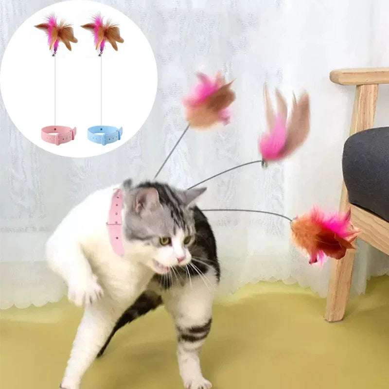 Varita Interactiva con Plumas y Cascabel para Gatos