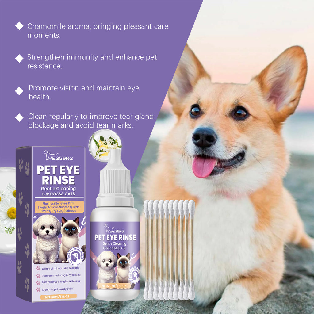 Colirio Limpiador Ocular para Perros y Gatos. Elimina Legañas y Suciedad