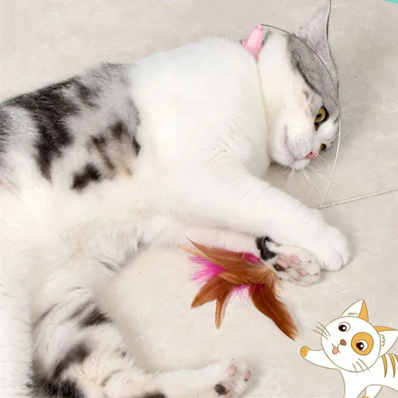Varita Interactiva con Plumas y Cascabel para Gatos