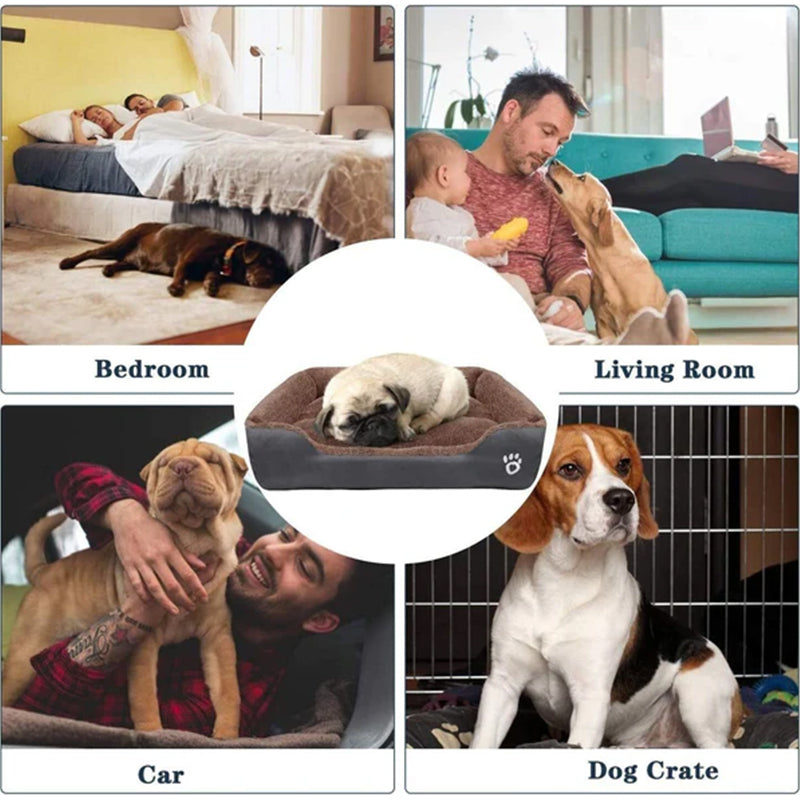 Cama de forro polar suave y acogedora para mascotas