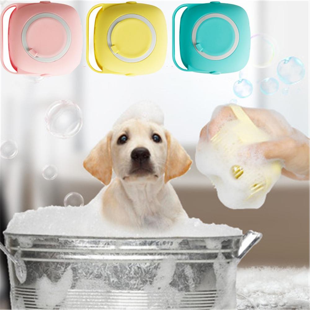 Cepillo de Baño de Silicona para Perros y Gatos. Masaje, Champú y Eliminación de Pelo | 3 Colores