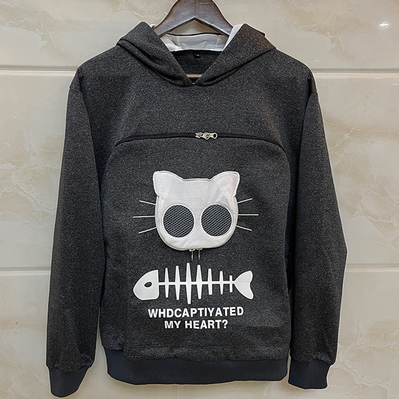 Sudadera Canguro Portabebés para Mascotas - Lleva a tu Gato o Perro Contigo