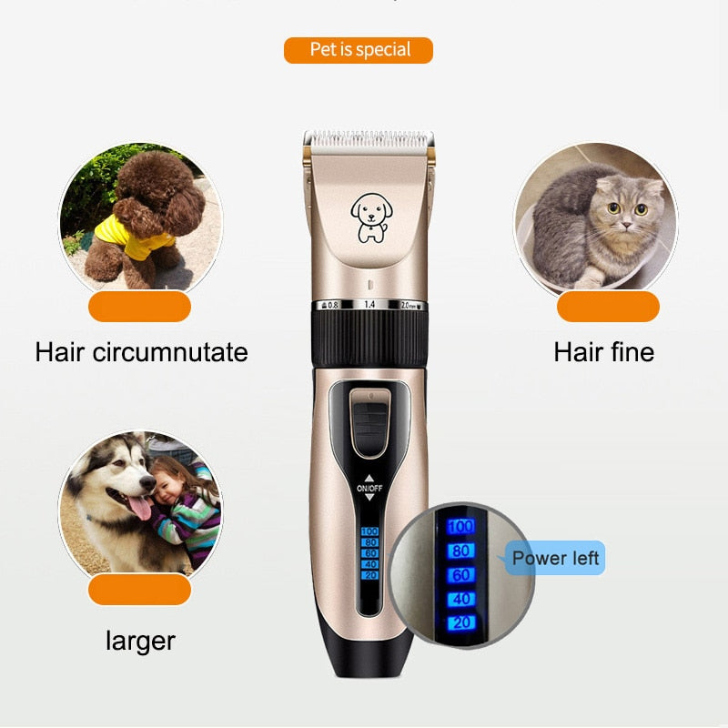 Cortadora de Pelo Profesional USB para Gatos y Perros. Silenciosa y Recargable. Kit de Grooming