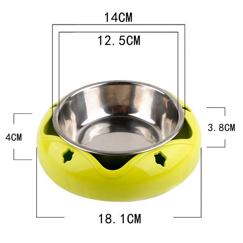Durable Pet Dog Bowl Stainless Steel Non-slip Drinking Feeding Dual-use Food Feeder For Small Medium Dogs Cats Pet Accessories