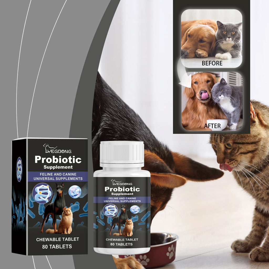 Probióticos en Comprimidos para Perros y Gatos. Suplemento Nutricional y Digestivo