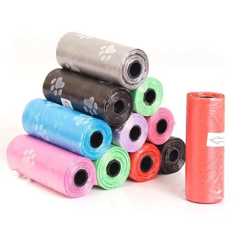 1/3/5pcs Pet Poop Bags Disposable Dog Waste Bags Bulk Poop Bags with Leash Clip and Bone Bag Dispenser 5 Rolls of 75 Pcs Bags