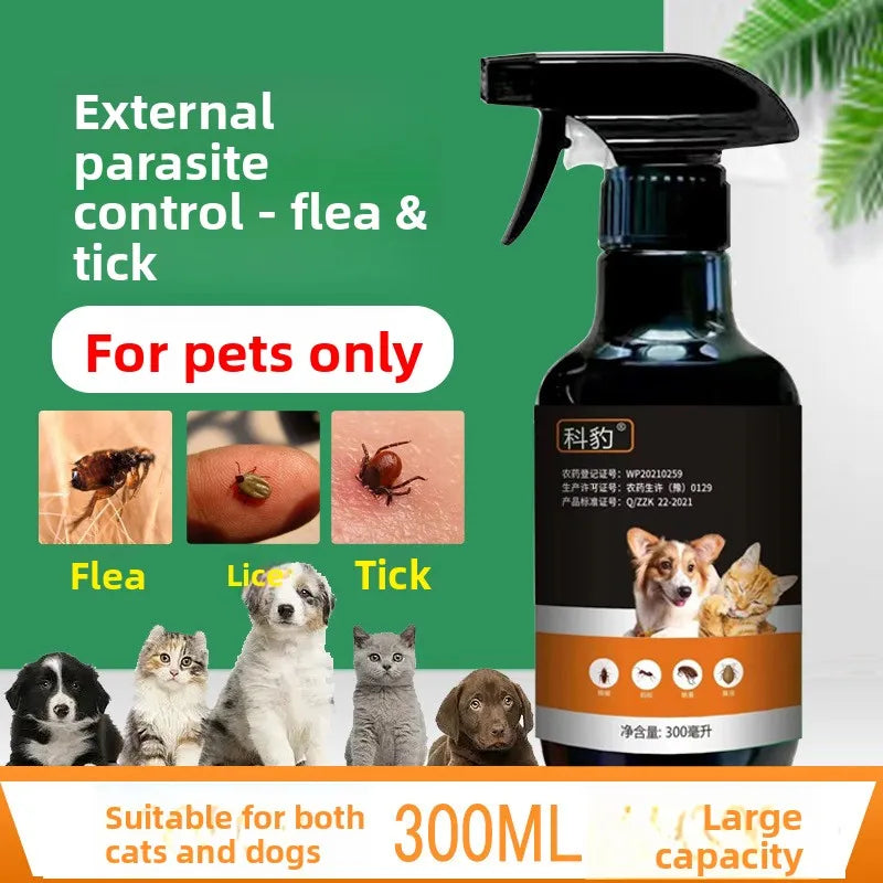 Flea Medicine for Dogs and Cats, Fleas Removed, Pet External Insect Repellent Spray, Insect Repellent Spray to Remove Lice Fleas