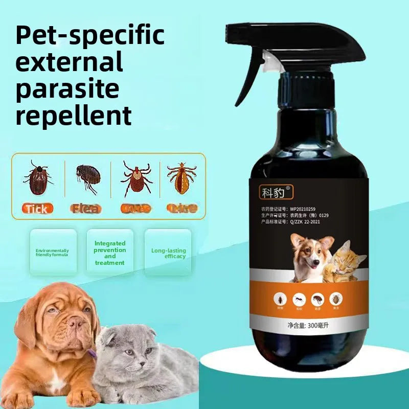 Flea Medicine for Dogs and Cats, Fleas Removed, Pet External Insect Repellent Spray, Insect Repellent Spray to Remove Lice Fleas