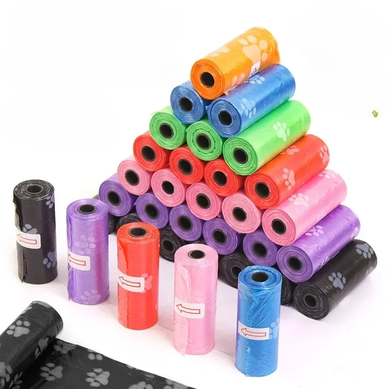 1/3/5pcs Pet Poop Bags Disposable Dog Waste Bags Bulk Poop Bags with Leash Clip and Bone Bag Dispenser 5 Rolls of 75 Pcs Bags