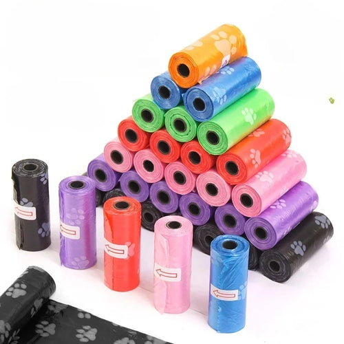 1/3/5pcs Pet Poop Bags Disposable Dog Waste Bags Bulk Poop Bags with Leash Clip and Bone Bag Dispenser 5 Rolls of 75 Pcs Bags