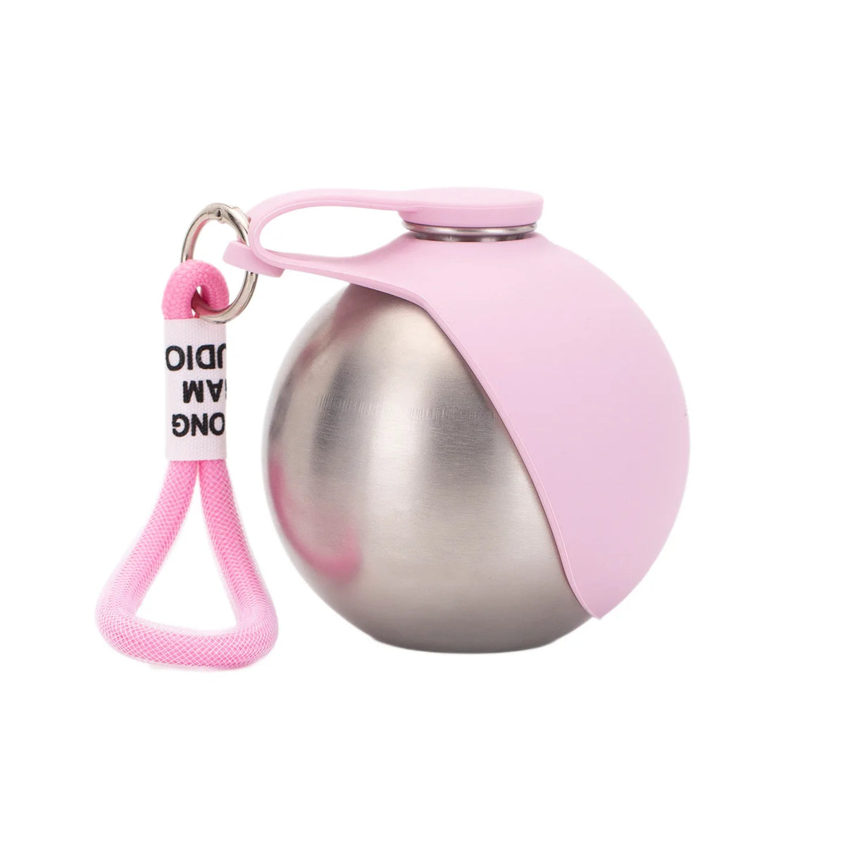 Portable Stainless Steel Pet Water Bottle with Foldable Silicone Bowl for Dogs and Cats Outdoor Walking Hiking Travel Use
